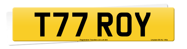 Registration number T77 ROY